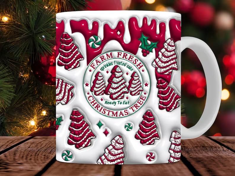 

Новая 3D Рождественская Снежная Баба Снег Рождественская Елка Рождественская Елка Керамическая Кружка для Кофе 301-400ml