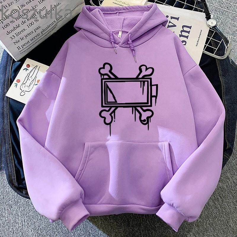 Unisex Hooded Sweatshirt With Animal Bone Print Loose Fit Long Sleeve Fall Winter Casual Top