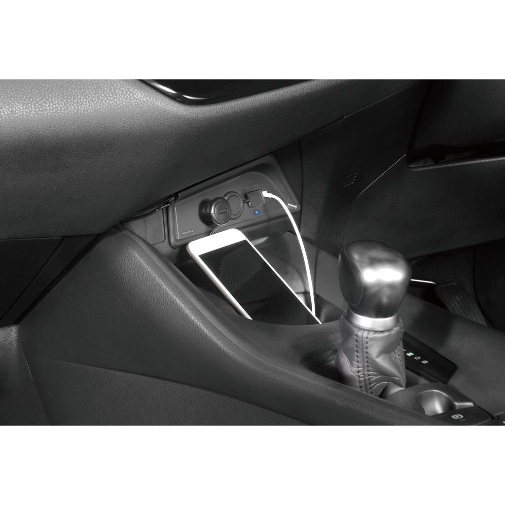 Carmate Toyota C-HR Dedicated Power Expansion Unit, 2 Sockets and 2 USB Ports, NZ571 (RHD)