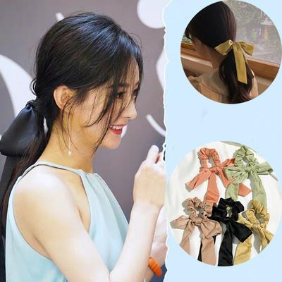 Solid Color Bow Tie Hair Band, Sweet Little Flower Hair Tie, Versatile Hair Accessory, Outer Hair Band, Hair Band and Rubber Ban