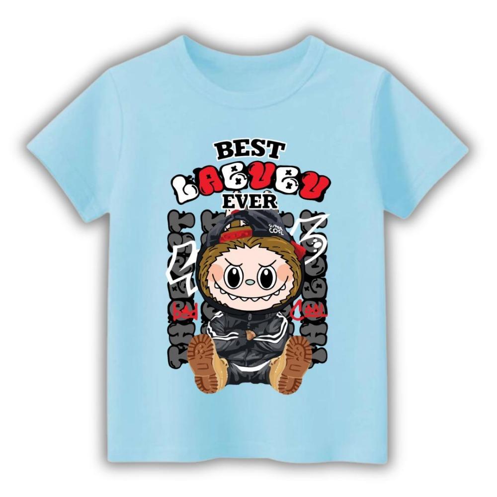 LABUBU 3D-gedruckte Kleidung Kurzärmeliger Lockerer Stil Damen Modisches T-Shirt
