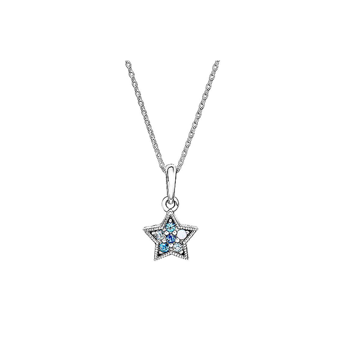 

Pandora Dazzling Star Necklace Set Women necklaces Silver ZT0125 Box