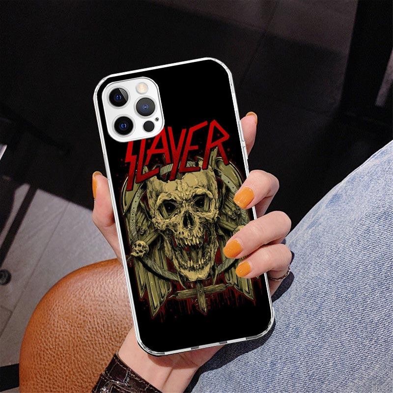 Slayer Heavy Metal Rock Band Handyhülle Für iPhone 17 Air 16 Pro Max 16E 15 + 14 Plus 11 12 13 Mini 7 8 SE Geschenk Druckabdeckung Fund