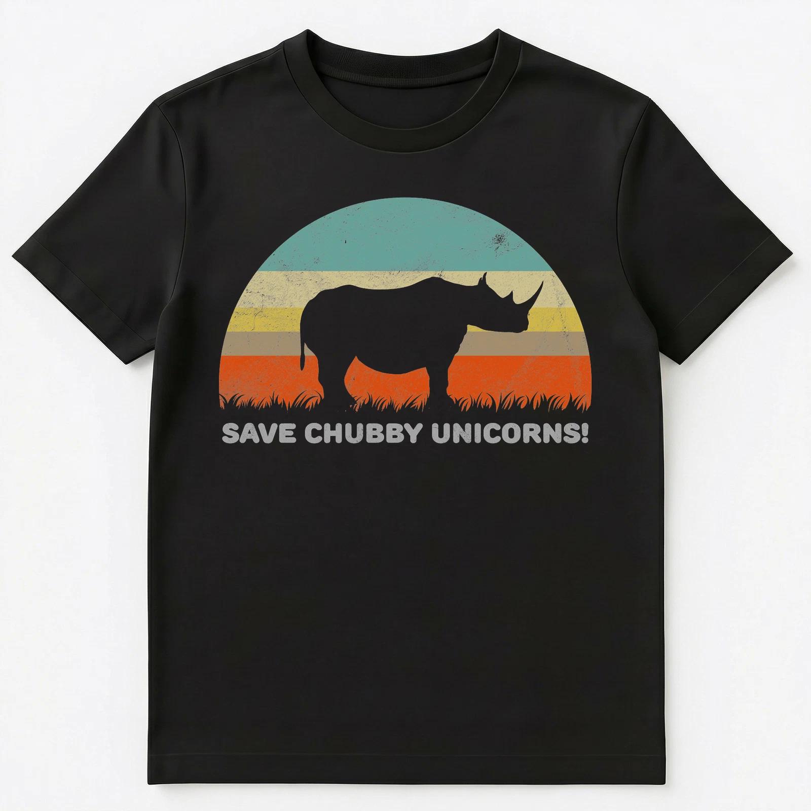 Save Chubby Unicorns Funny Pun Unisex T-Shirt XL