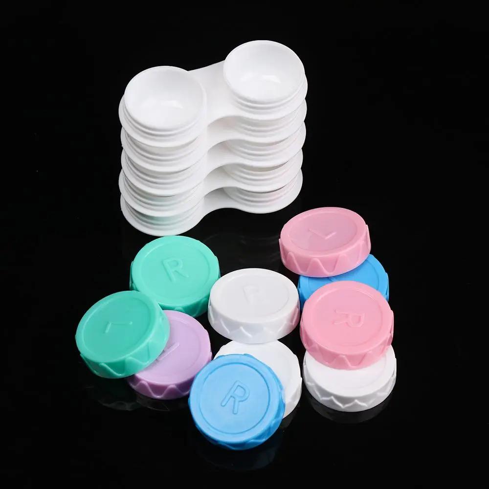 20 Stück Mode Mini Plastik Brillen Reise Brillenhalter Einweichbox Kontaktlinsenbehälter Bonbonfarbe