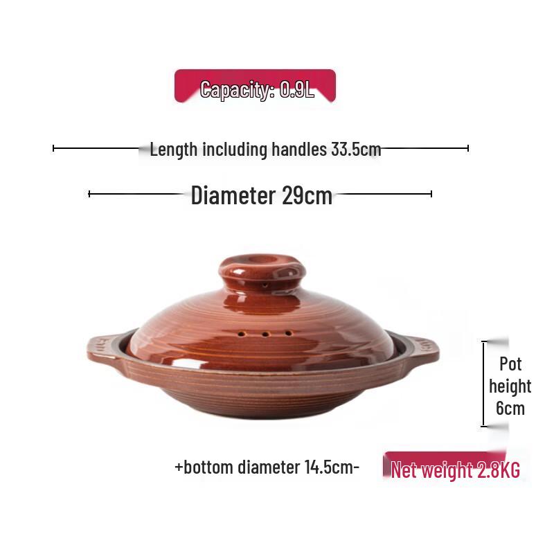 IKTN Ceramic Dry Burning & Stew Pot