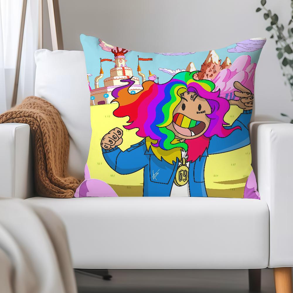 RAPPER R-6ix9ine Tapestry Pillow Case Applicable Space For Guest Rooms Interiors Cars Office House Decoration