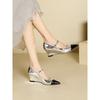 Fashion Pointed-toe Women's High Heels for Autumn 2025 New Versatile Shallow Mouth Wedge Mary Jane Single Shoes