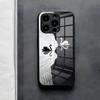 White Swan Illustration Phone Case For IPhone 17 Air 16 E Pro Max 15 14 13 Mini 12 Pro 11 Max Plus Black Glass Cover