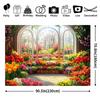 2D Colorful Flower Conservatory Background for Wedding Photoshoot
