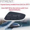 Mirror Cover Caps Fit For Toyota Camry 2012-2015, Side Mirror Accessories for Toyota Camry, 2-Piece Set (BLACK)