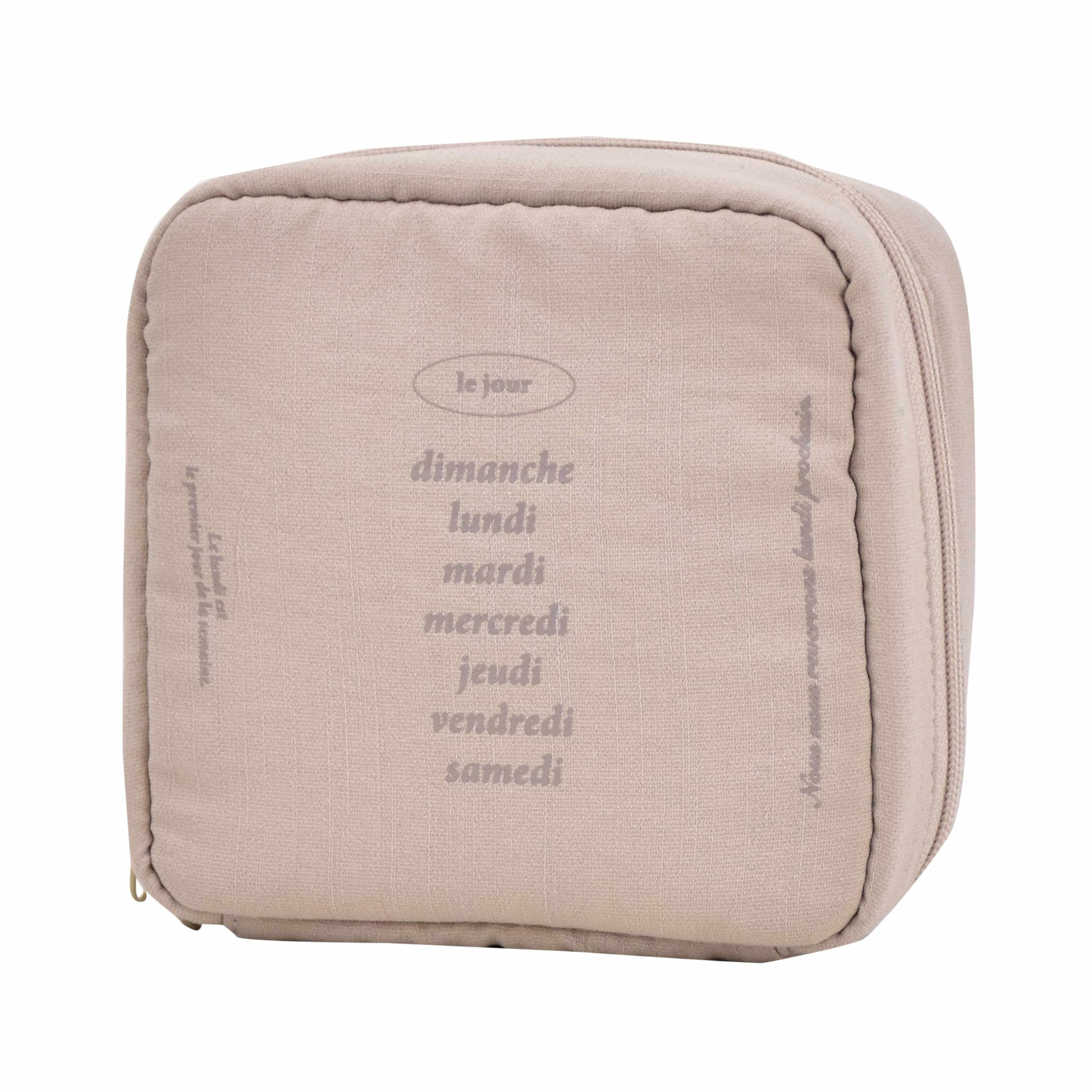 

Makeup large many easy to travel gadget school business college high school office beige [Aventura] pouch, self-standing, capacity, pockets, access, бежевый