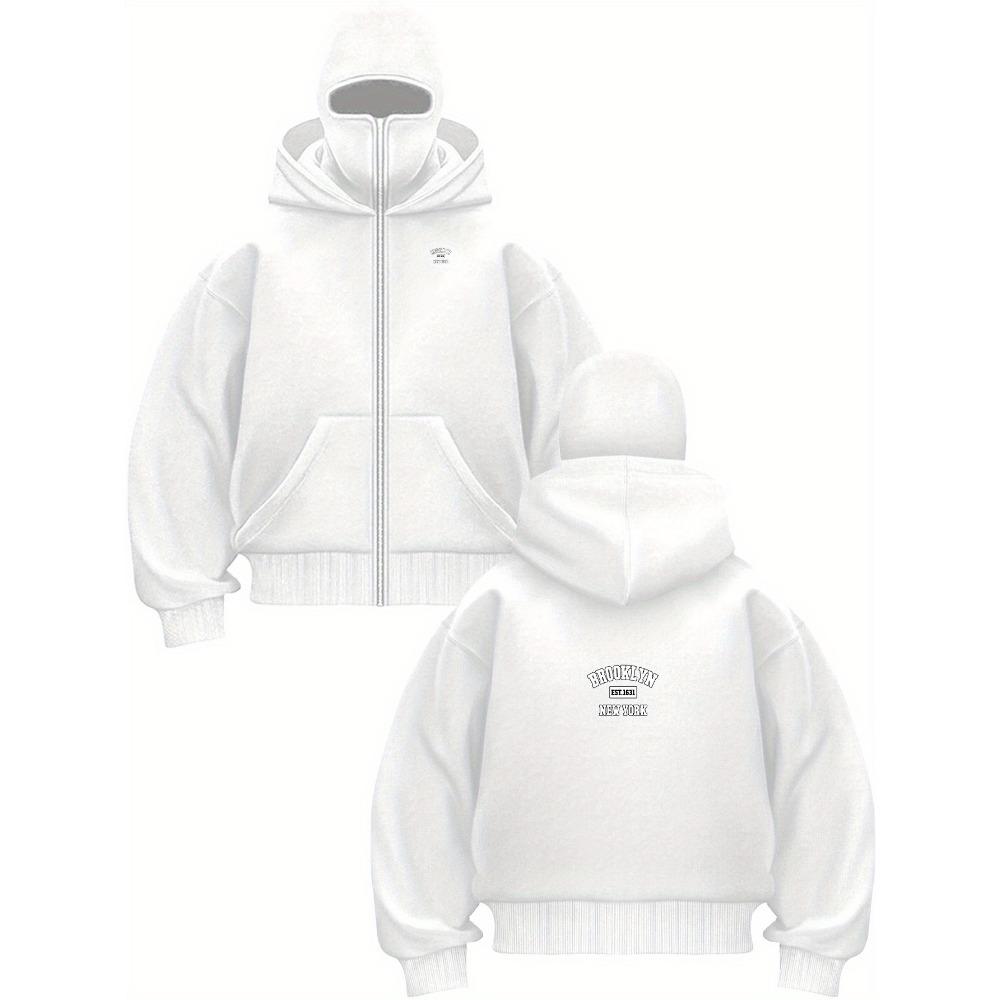 

Мужская толстовка с капюшоном на молнии, куртка с капюшоном, уличная спортивная одежда, спортивная мода, повседневная одежда, минималистичный дизайн, спортзал XXL белый