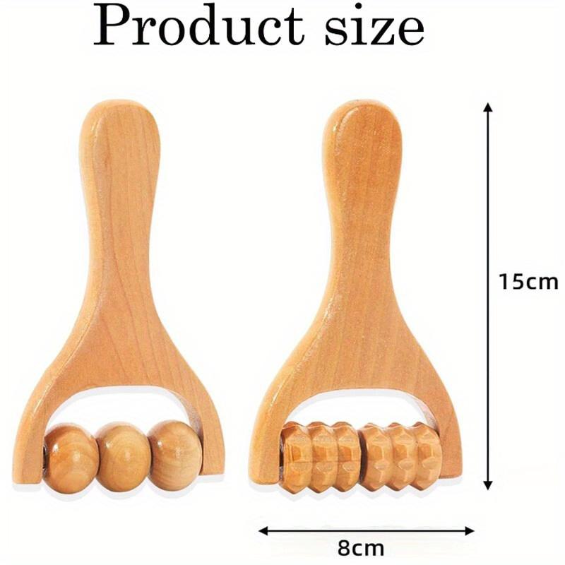 

Массажный набор Wood Therapy - роликовый массажер для спины и инструмент для снятия целлюлита/мышц и живота, 2 шт. Деревянный массажный ролик