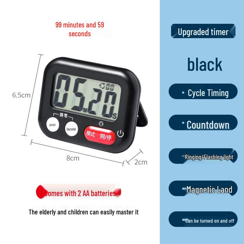 Japon Manyetik Mutfak Zamanlayıcısı: Çocuklar için Geri Sayım Kronometresi ve Pişirme Alarm Saati