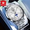 OLEVS Watches Man 3638 Original Brand Stainless Steel Quartz Watch Waterproof Luminous Week Date Watches Man Box Gifts Reloj