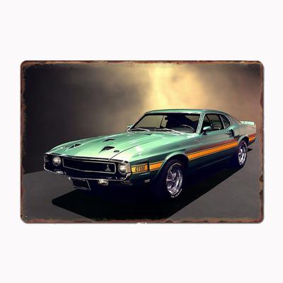 American Shelby GT500 Classic Car Movies Poster Metal Sign Mural Painting Cinema Living Room Cinema Funny Tin Sign Poster
