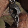 Gothic Crow Skull Pendant Necklace Men's Retro Punk Style Fashion Domineering Halloween Animal Jewelry Gift For Boyfriend