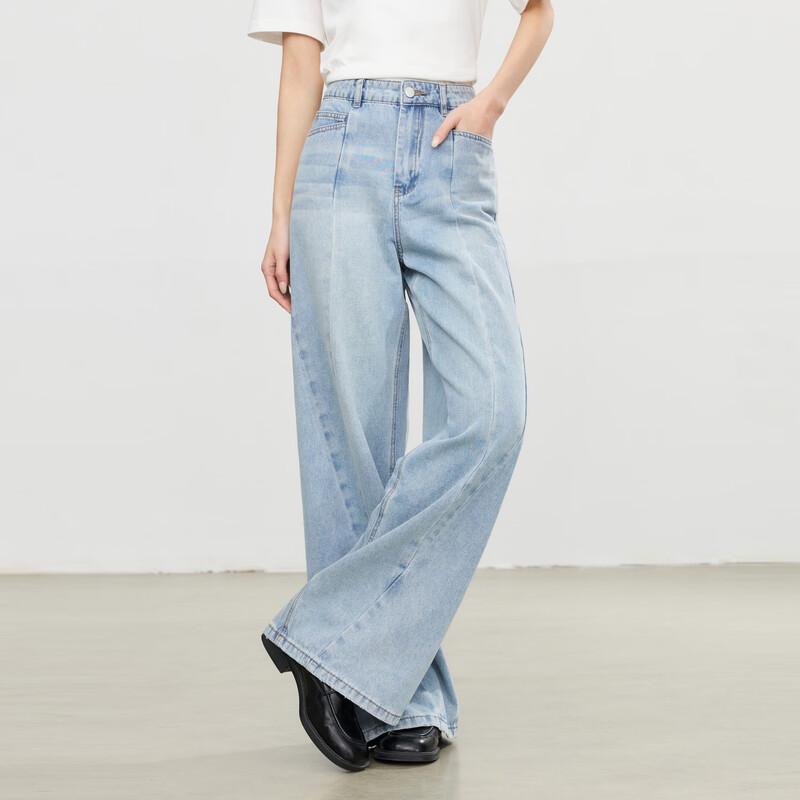 Elva' Island Summer Loose Straight Jeans