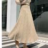 Women's Autumn and Winter Mid-length Wave Diamond Knit Half-body Skirt