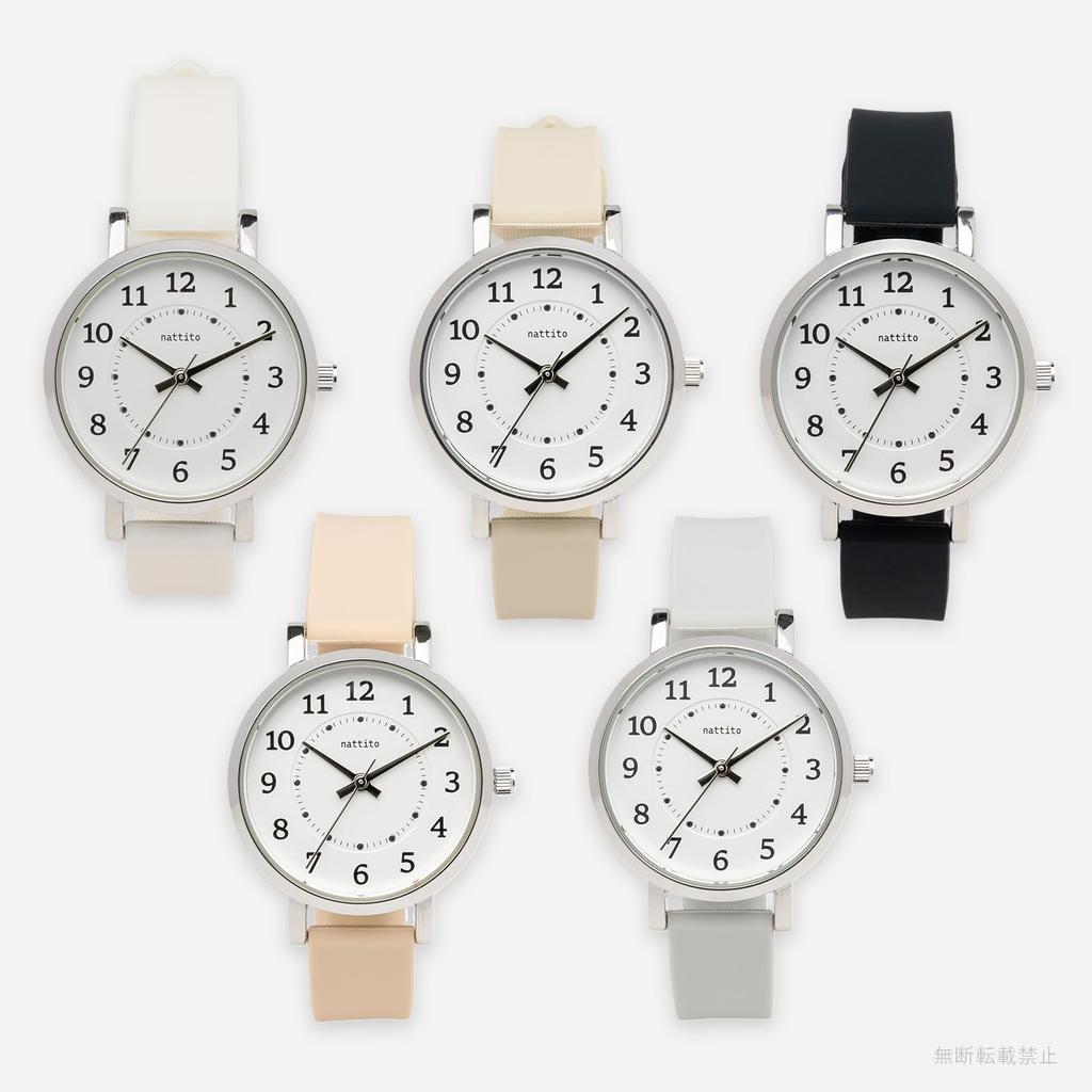 Field work CINDY YM134-5 BK Analog Wristwatch Silicone Belt Simple Cute Casual Everyday Use Static Reduction Black