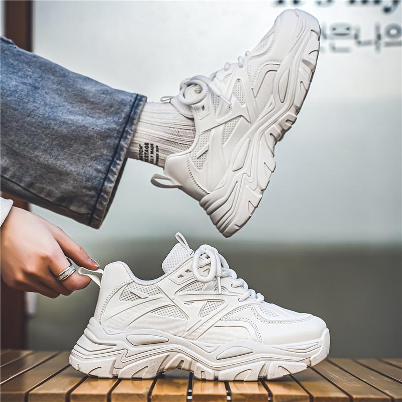 New Autumn Breathable Mesh Casual Thick-soled Little White Heightening Sports Dad Trendy Shoes