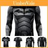 Durable Black Polyester Batman Cosplay Tee For Sports And Fitness
