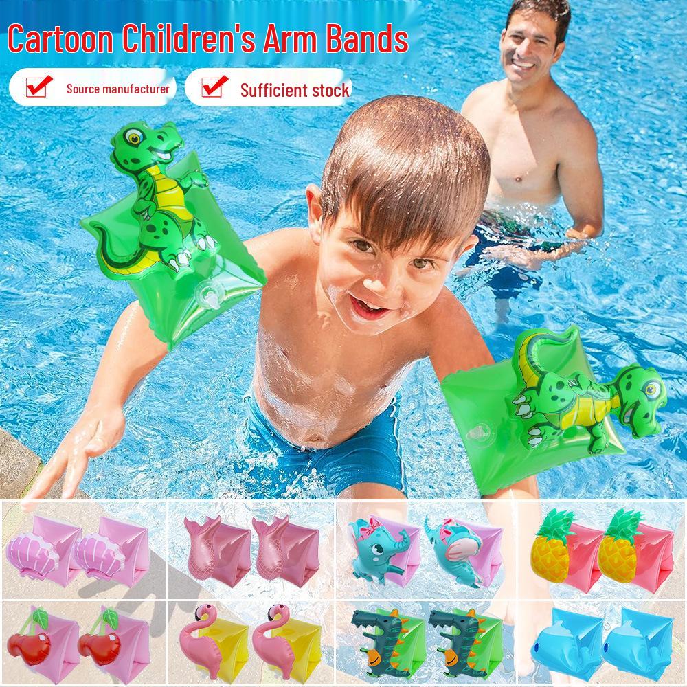 PVC Aufblasbare Schwimmflügel mit Doppel-Airbag-Auftrieb - Cartoon-Design Armbänder