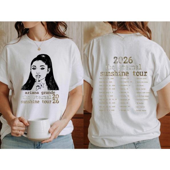 

Футболка Ariana Grande Eternal Sunshine Tour 2026, Винтажная футболка с концерта поп-музыки, Футболка The Eternal Sunshine Tour, Подарок для фаната Ariana Grande 4XL