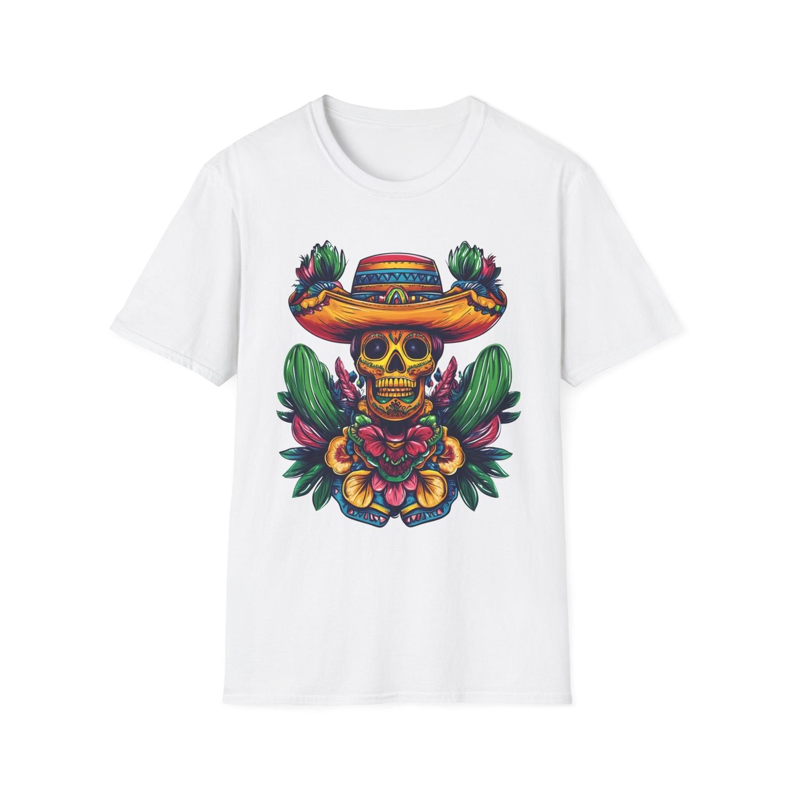 Colorful Day of the Dead T-Shirt, Halloween Shirt, Sugar Skull Tee, Festival S