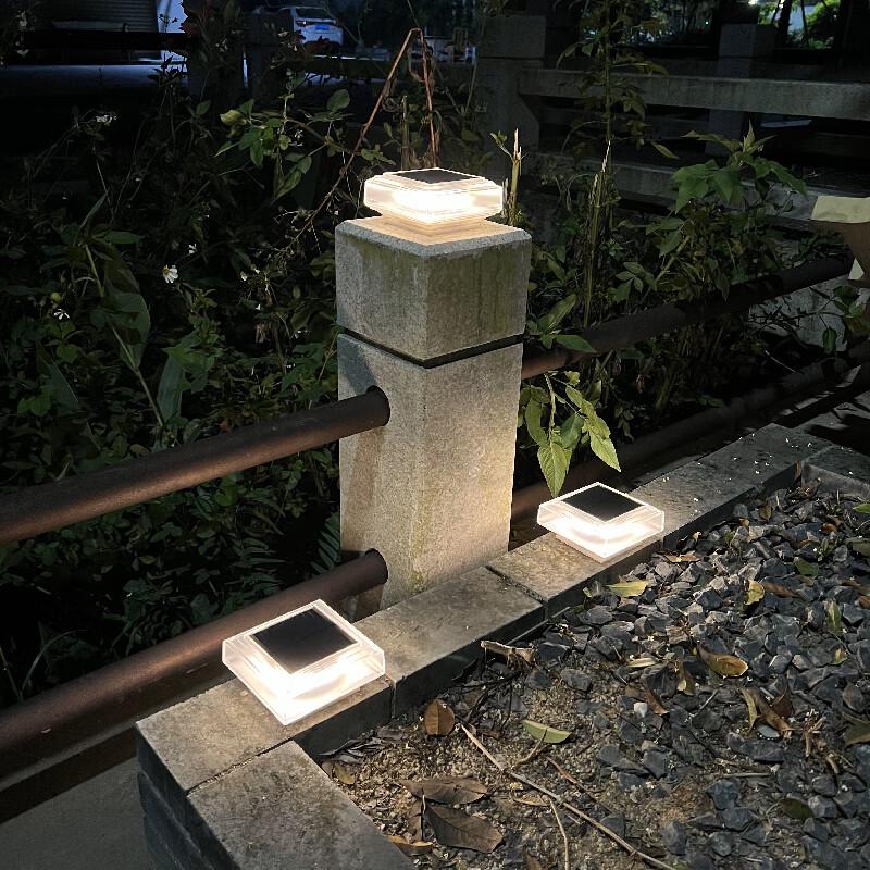 Solar Powered 30 LED Square Pillar Light