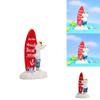 Japanese Style Resin Dog Figurine With Surfing Surfboard For Gift And Decoration