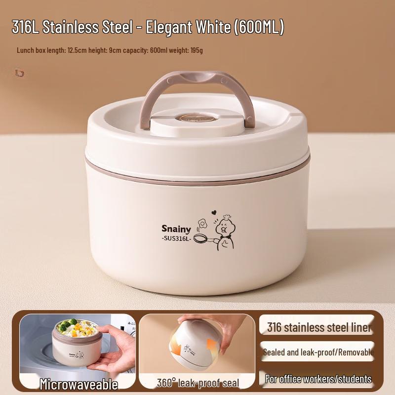 

Ru Han 316 Stainless Steel Insulated Mini Lunch Box & Soup Bowl