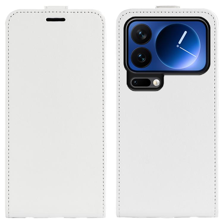 

R64 Texture Single Vertical Flip Leather Phone Case For Xiaomi 17 Pro max білий