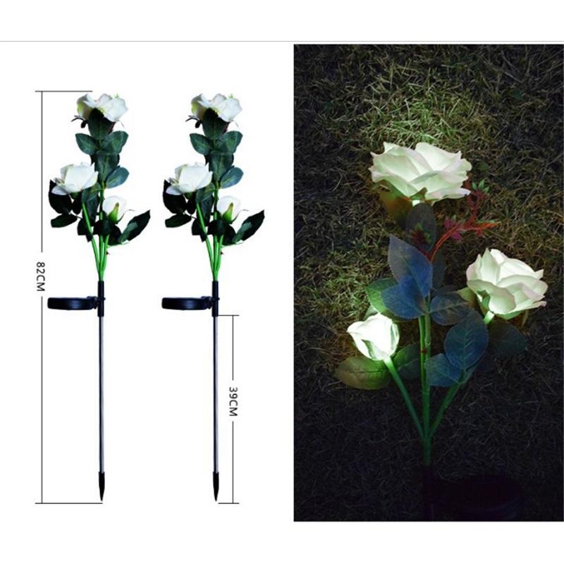 

Household Solar Lily Lamp, Rose Lamp, Outdoor Lawn Lamp, Garden Decoration, Ground Plug Lamp, Family Party Decoration 1Pc