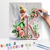 Disney Tinker Bell letter K flower digital oil painting art kit DIY handmade home decoration gift