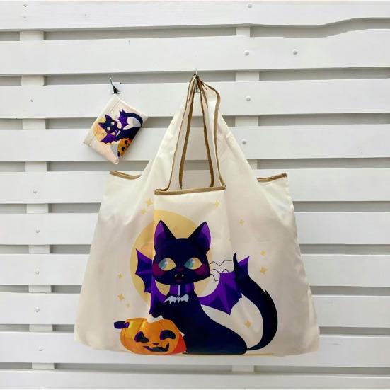 Yousheng Shopping Bag Foldable Large Capacity Tote Durable Oxford Reusable Grocery Bag Strong Load-Bearing Shoulder Storage Bag