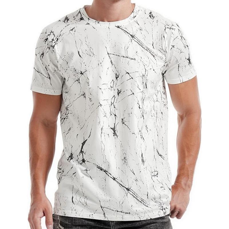 Men's 3D T-shirt Printed with Summer Short Sleeved Shirt, Fashionable Round Neck T-shirt, Plus Size Men's Clothing