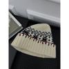 All Wool Fair Island Jacquard Hat for Women A Retro Woolen Knitted Cold Hat with A Winter Atmosphere