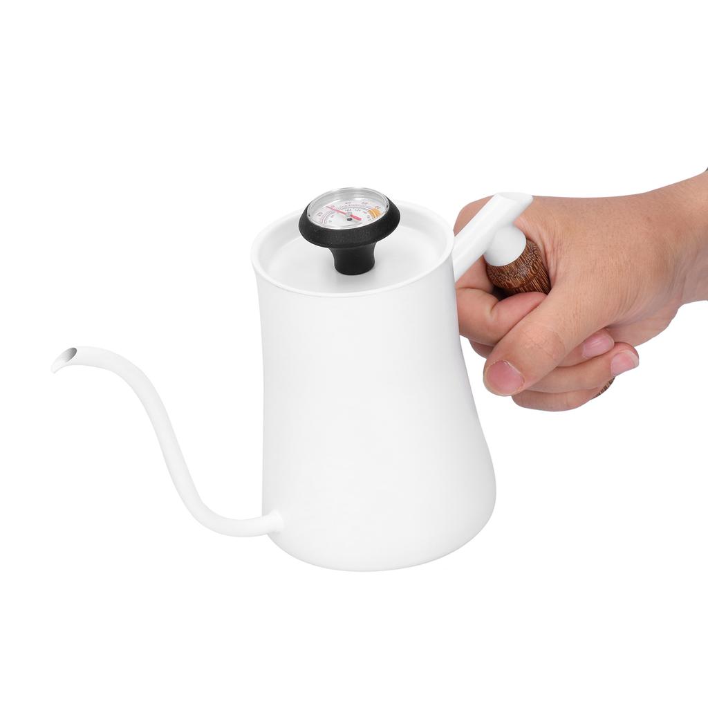 Coffee Pot 650ml Stainless Steel   Narrow Spout Coffee Kettle with Thermometer