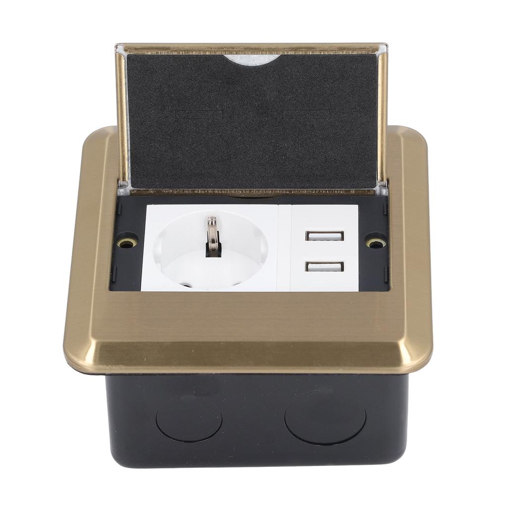 Table Connection Box Conference Room Countertop Desktop Socket Outlet Strip EU Standard 2 Hole with 