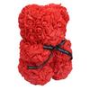 21cm Flower Bear Red Rose Shaped Bear Romantic Valentine"s Day Artificial Flower Bear for Wedding