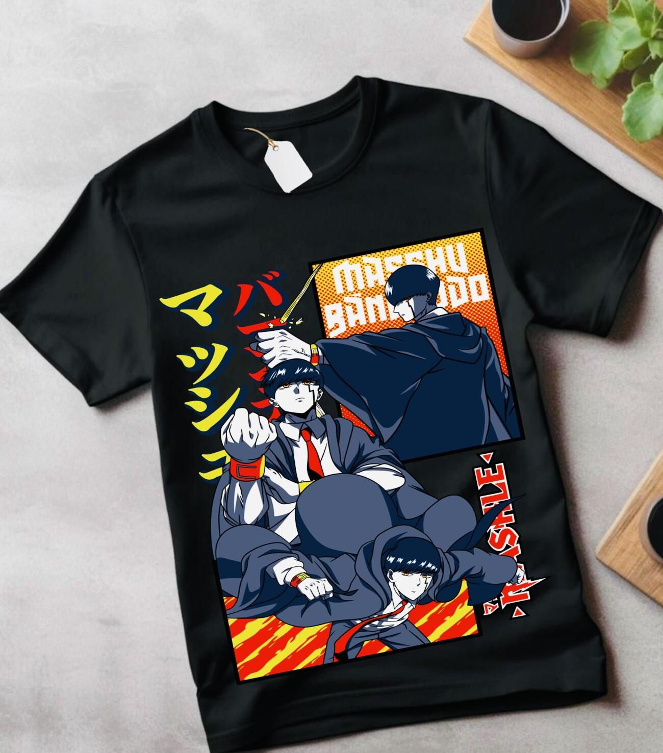 Mashle T-shirt Magic and Muscles Mash Cream Puff Anime Gifts Shirt on sell XL