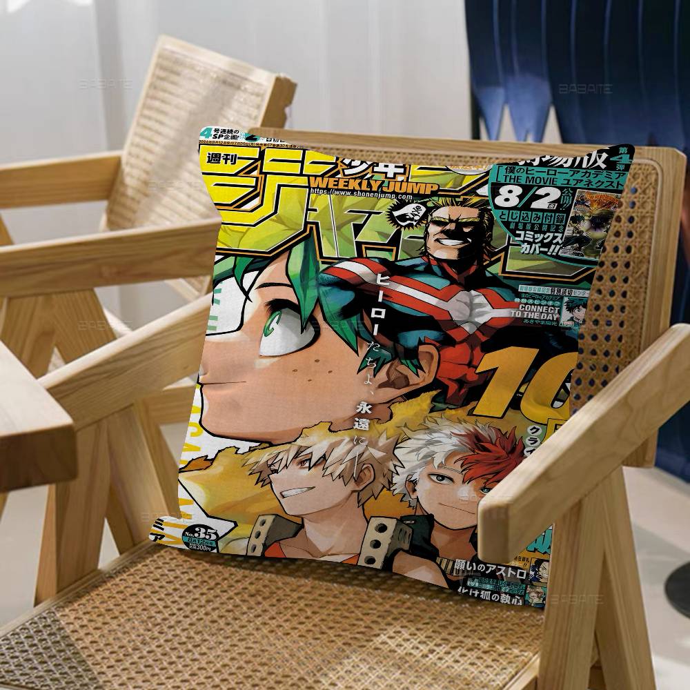 Anime B-Bakugo Katsuki Dekorativní Estetika Místnosti Povlak na Polštář Domácí Dekorace Ložnice Pohovka Postel Pohovka Potah na Polštář 45x45