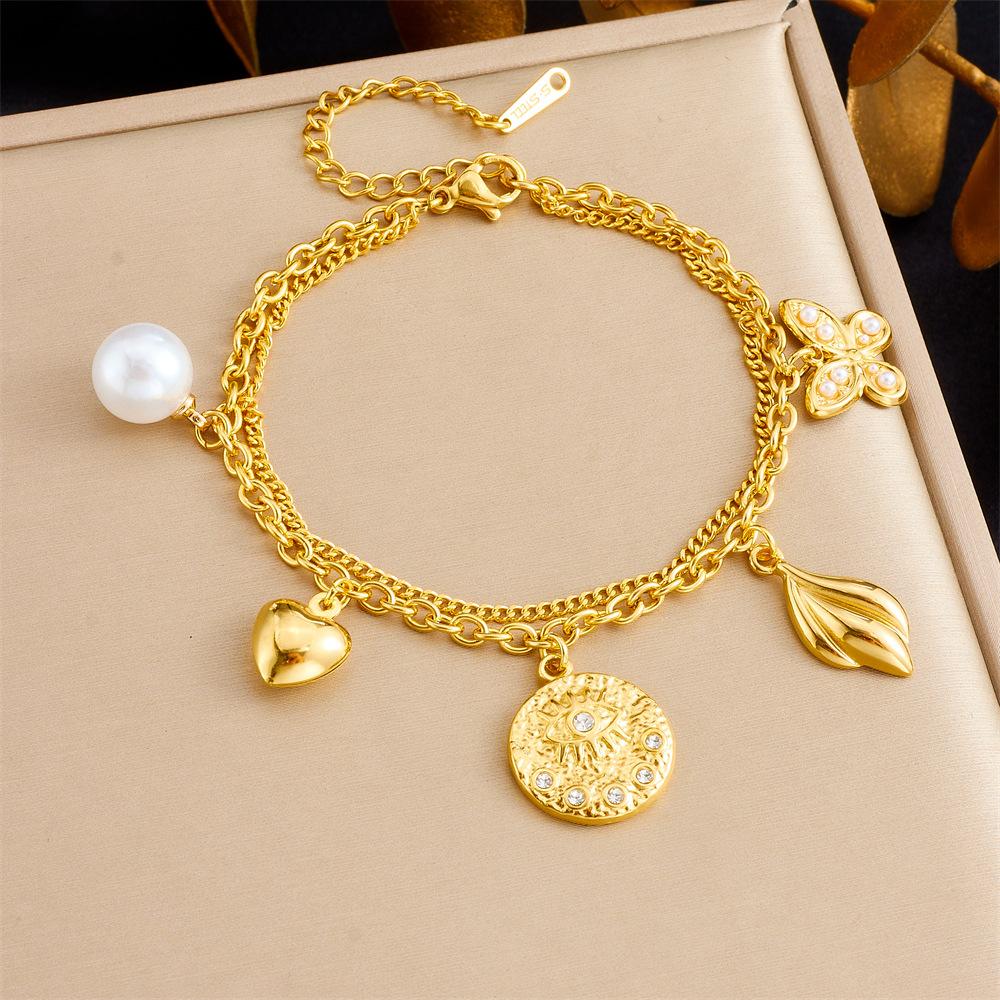 

Женский браслет из нержавеющей стали в стиле ретро с портретом, бантом и сердцем любви