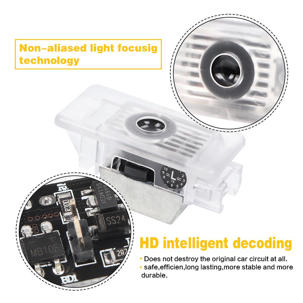 2X For BMW G20 G21 F40 Z4 G89 X7 G07 1 3 8 Series Ghost Shadow LED Car Door Logo Projector Welcome Light Auto Accessories