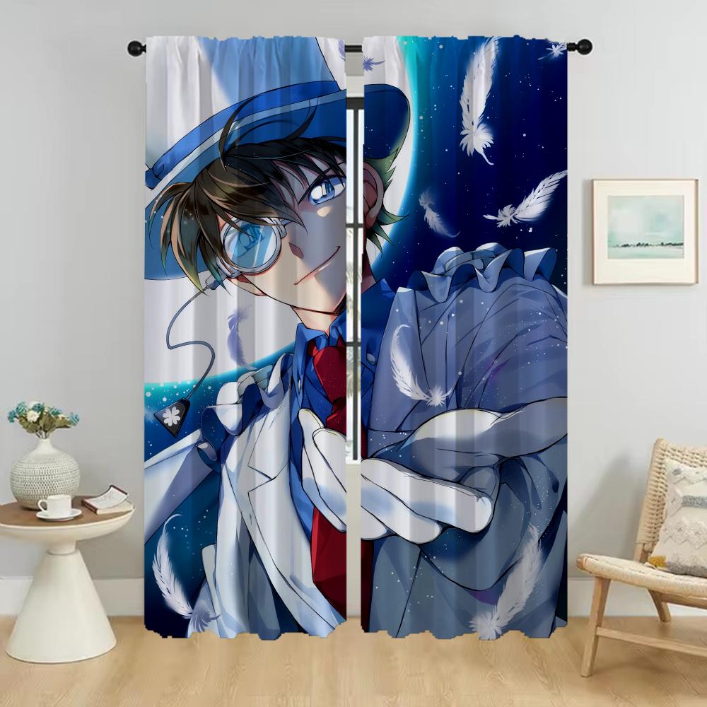 Conanes Anti-mosquito Curtains 2 Pieces Home Interior Curtains for Living Room Blackout Curtain Partition Shades Kitchen Elegant