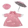 1 Set Porch Goose Outfit Lawn Goose Raincoat Hat And Umbrella Waterproof Goose Costume Rain Jacket for 23 Inch Goose Statue Summer Outdoor Garden