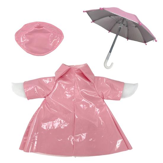 1 Set Porch Goose Outfit Lawn Goose Raincoat Hat And Umbrella Waterproof Goose Costume Rain Jacket for 23 Inch Goose Statue Summer Outdoor Garden