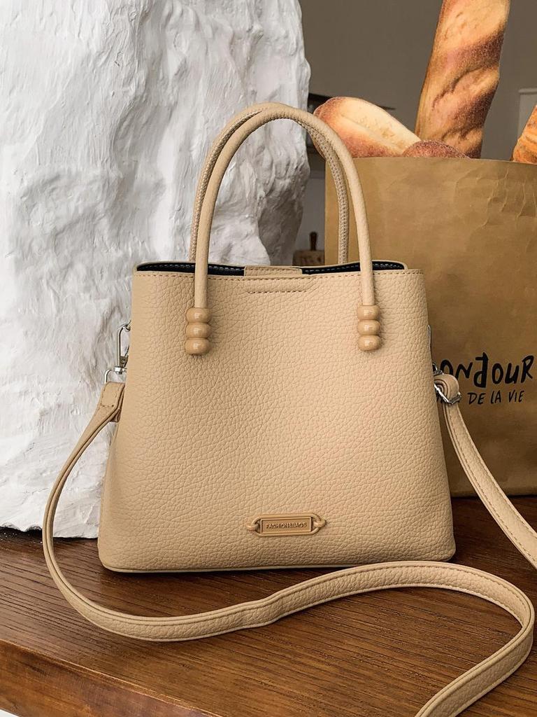 Trendy Large-Capacity Women's Handbag - 2026 Summer Fashion with Lychee Texture, Shoulder & Crossbody Style